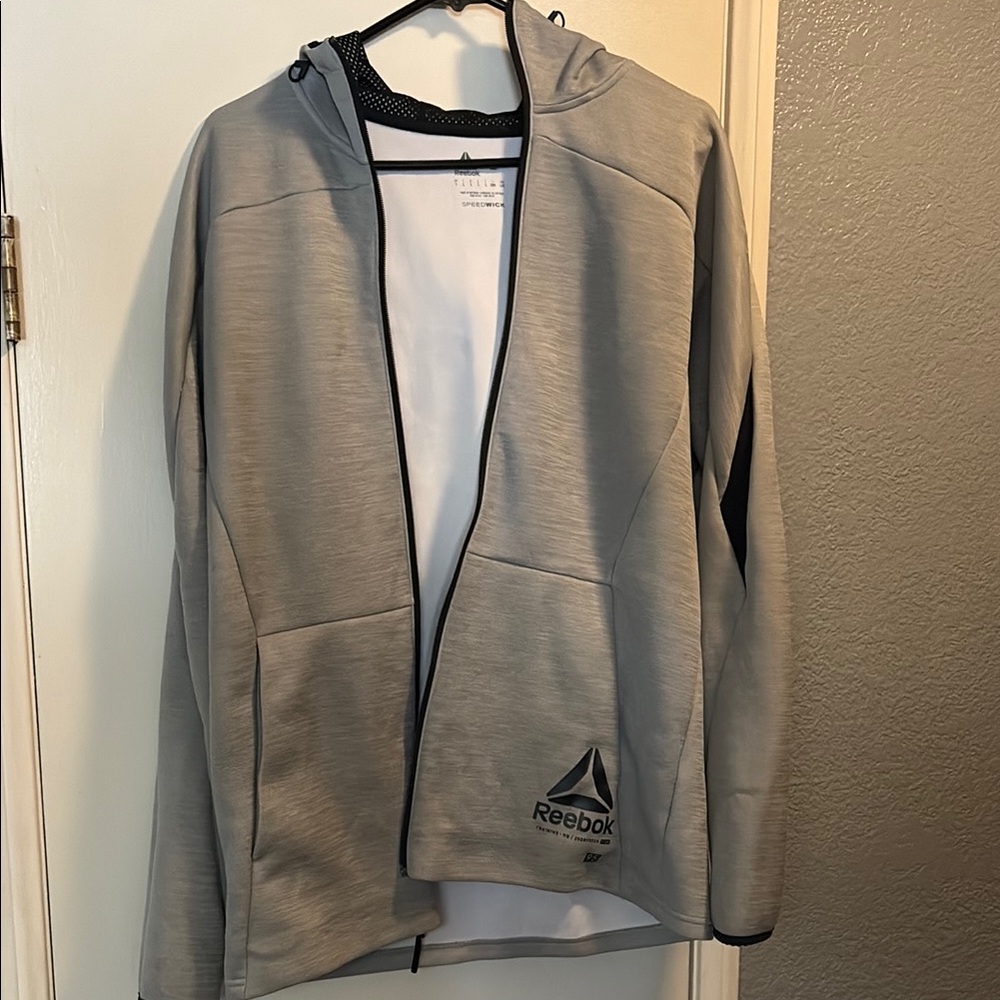 Reebok Light Gray Athletic Jacket
